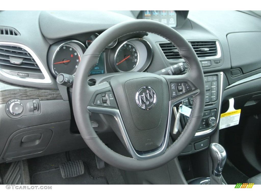 2014 Buick Encore Leather Ebony Steering Wheel Photo #89657901