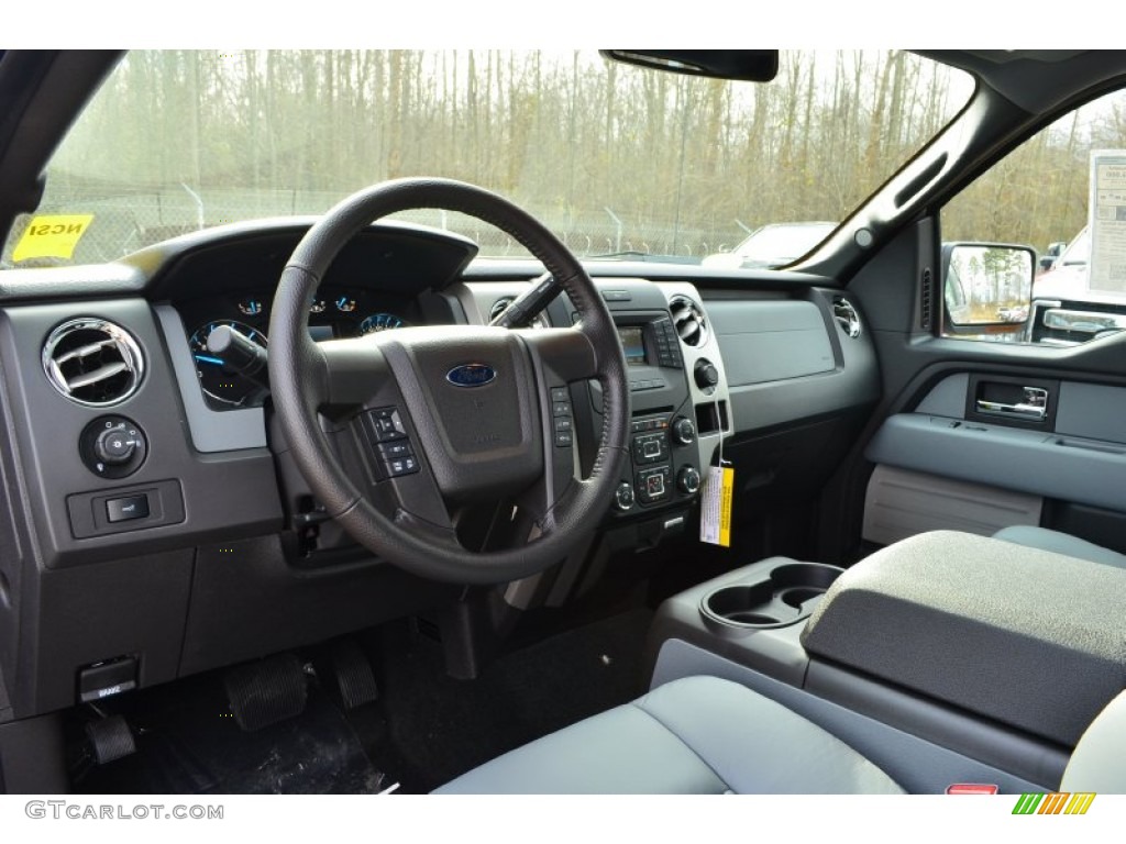 Steel Grey Interior 2014 Ford F150 XLT SuperCrew Photo #89658513