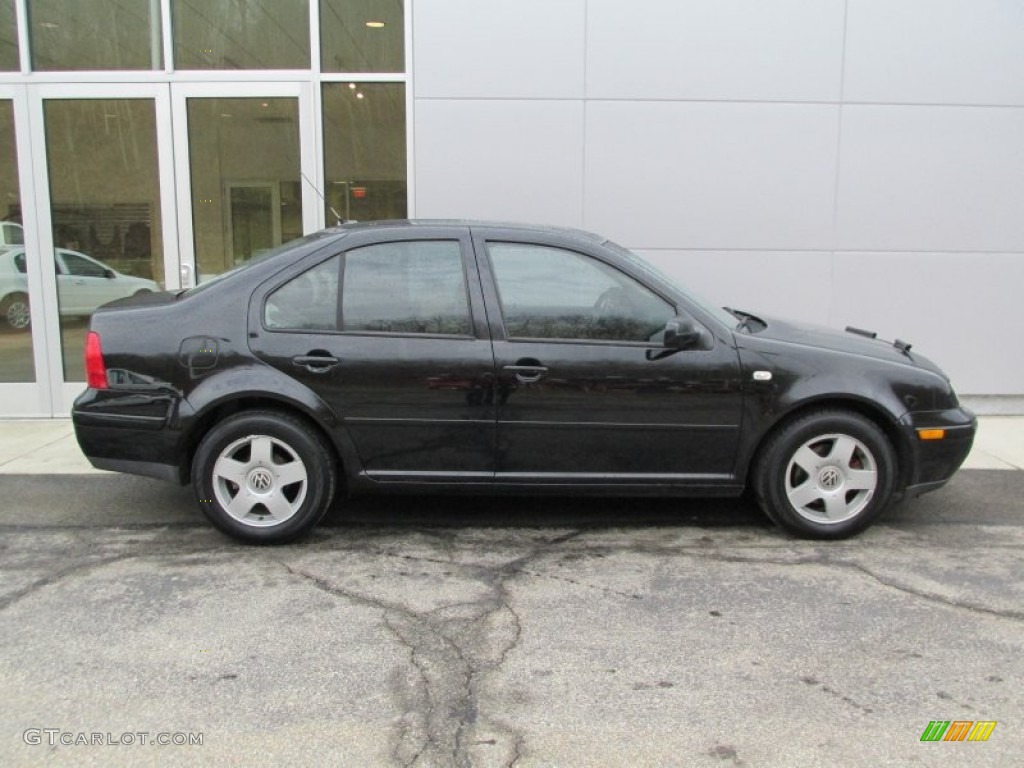 2002 Jetta GLS Sedan - Black / Beige photo #2