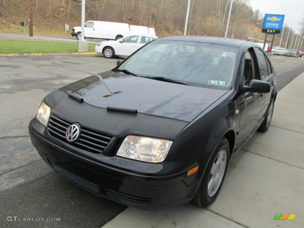 2002 Jetta GLS Sedan - Black / Beige photo #7