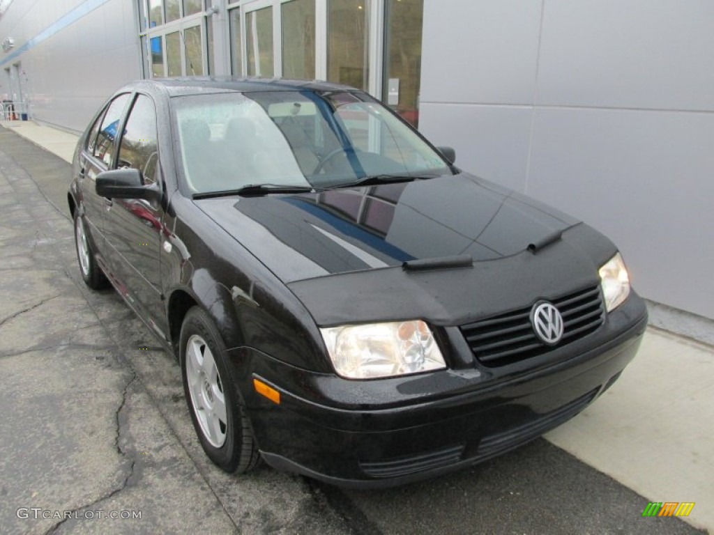 2002 Jetta GLS Sedan - Black / Beige photo #9