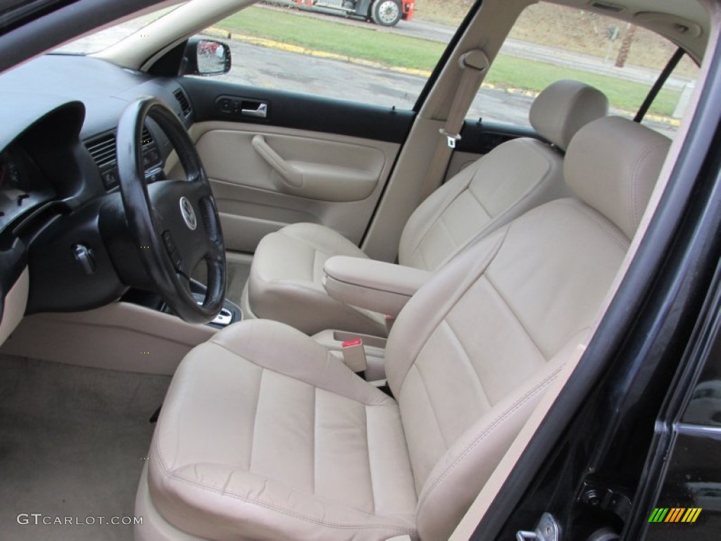 2002 Jetta GLS Sedan - Black / Beige photo #12