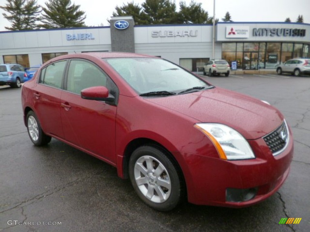 2007 Sentra 2.0 SL - Sonoma Sunset Red / Charcoal/Steel photo #1