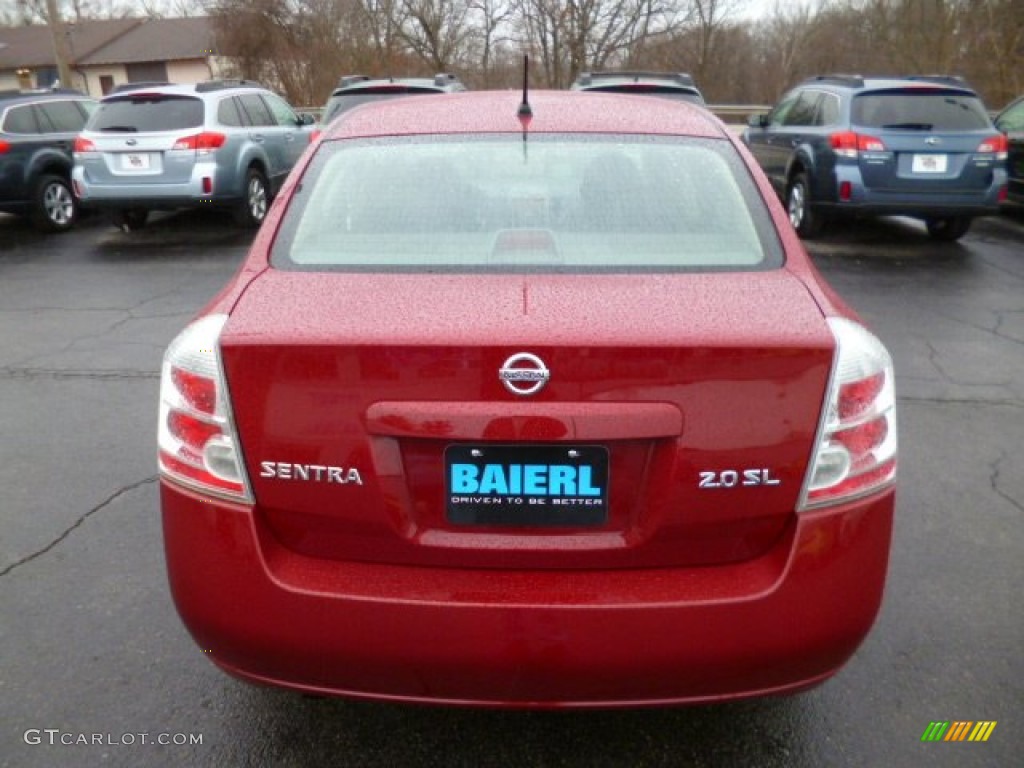 2007 Sentra 2.0 SL - Sonoma Sunset Red / Charcoal/Steel photo #6