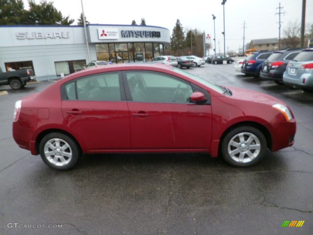 2007 Sentra 2.0 SL - Sonoma Sunset Red / Charcoal/Steel photo #8