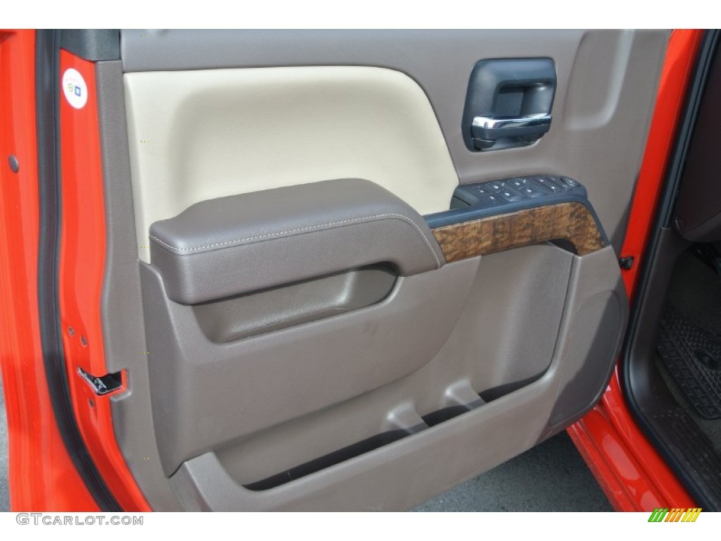 2014 Chevrolet Silverado 1500 LT Double Cab Cocoa/Dune Door Panel Photo #89660787