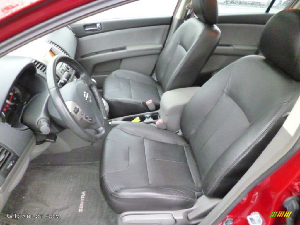 2007 Sentra 2.0 SL - Sonoma Sunset Red / Charcoal/Steel photo #15