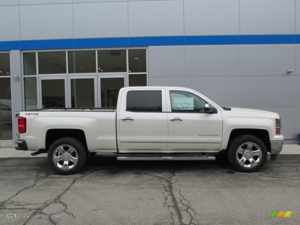 2014 Silverado 1500 LTZ Crew Cab 4x4 - White Diamond Tricoat / Cocoa/Dune photo #2