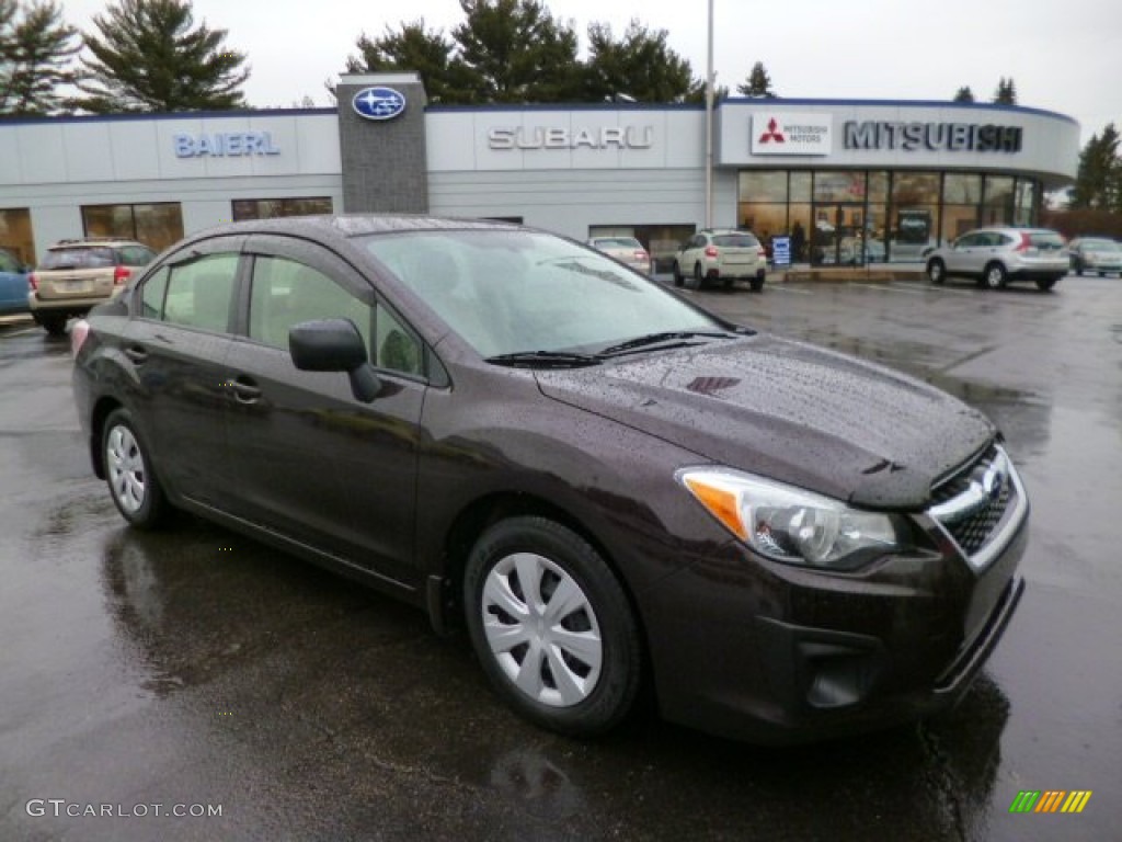 2012 Impreza 2.0i 4 Door - Deep Cherry Red Pearl / Ivory photo #1