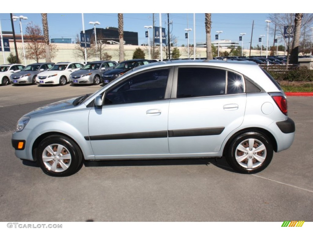 Polar Blue 2008 Kia Rio Rio5 LX Hatchback Exterior Photo #89665611