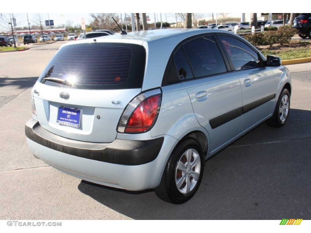 2008 Rio Rio5 LX Hatchback - Polar Blue / Gray photo #8