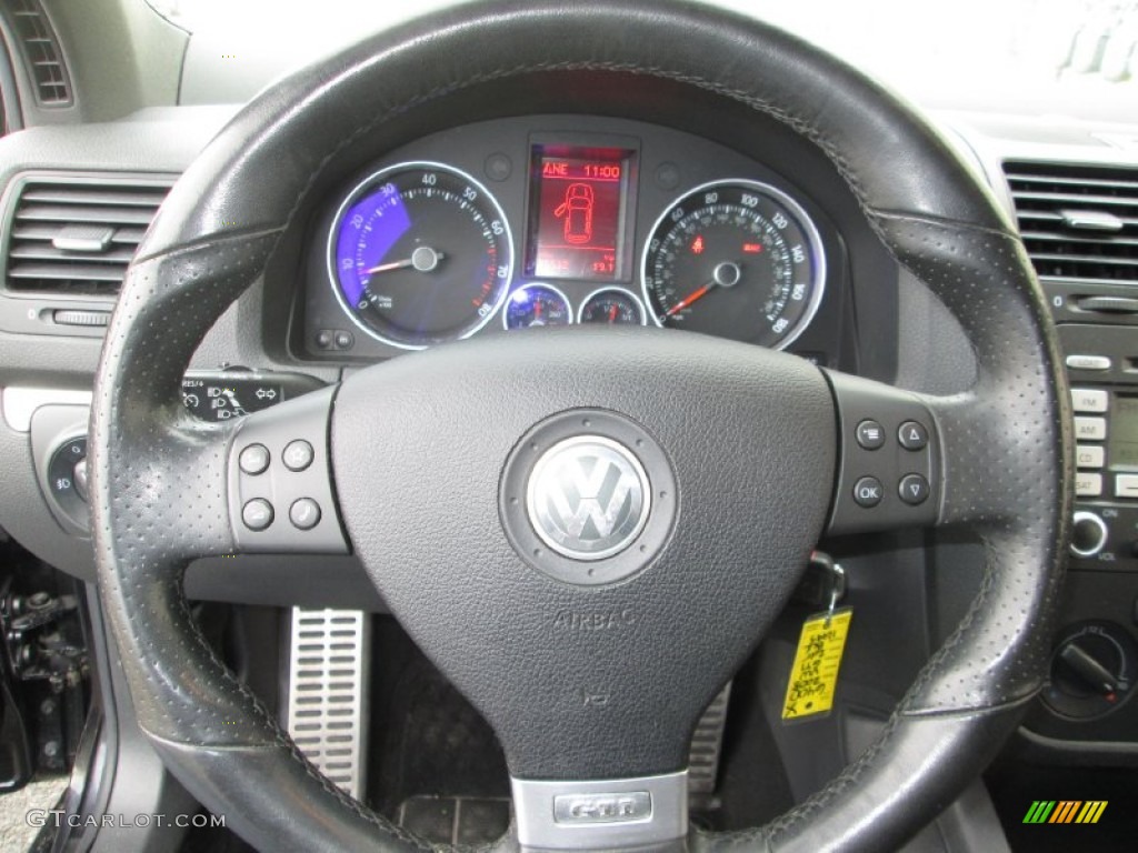 2008 Volkswagen GTI 2 Door Interlagos Plaid Cloth Steering Wheel Photo #89665929