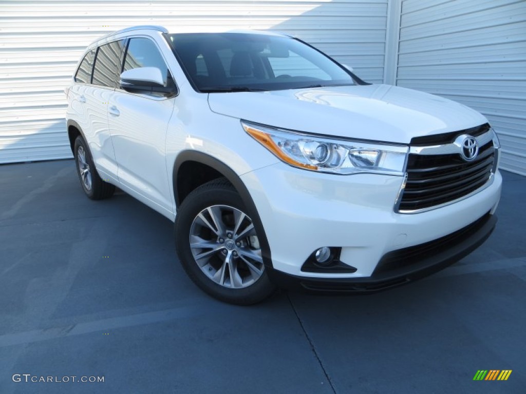 2014 Highlander XLE - Blizzard White Pearl / Black photo #1