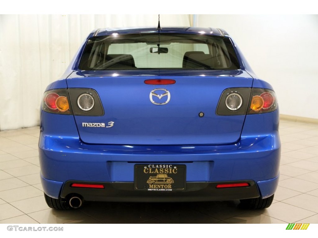 2004 MAZDA3 s Sedan - Winning Blue Mica / Black/Blue photo #14