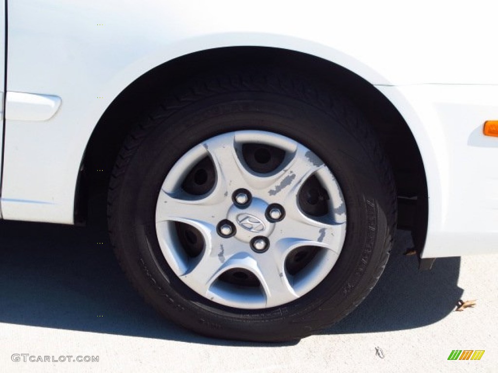 2005 Accent GLS Sedan - Noble White / Gray photo #7