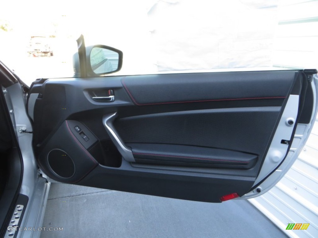 2014 Scion FR-S Standard FR-S Model Black/Red Accents Door Panel Photo #89671071