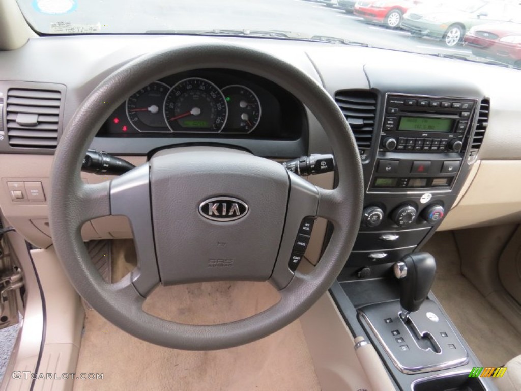 2007 Kia Sorento LX 4WD Beige Dashboard Photo #89672379