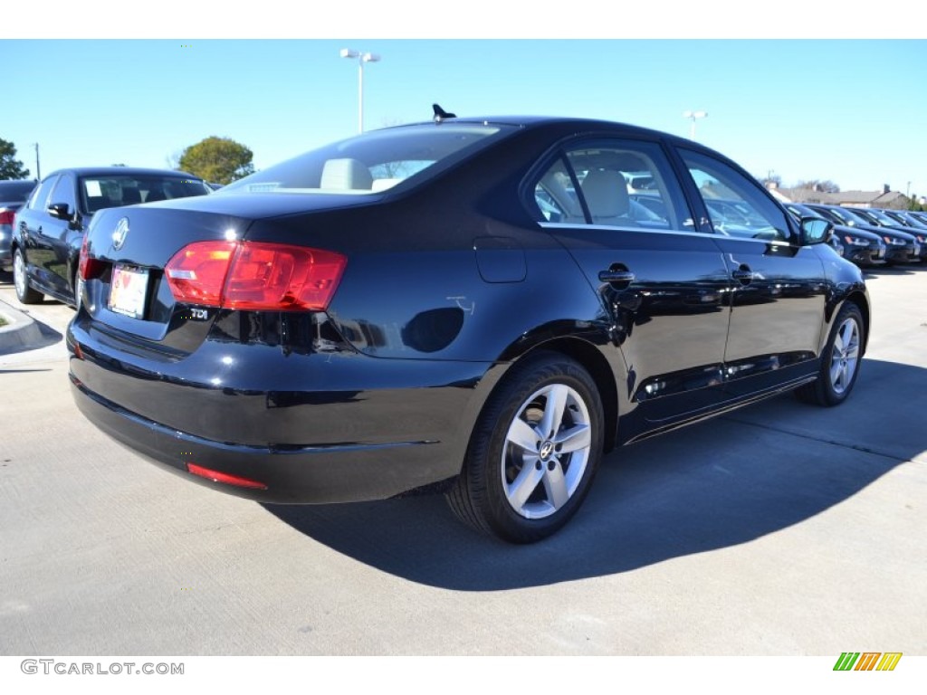 2014 Jetta TDI Sedan - Black / Cornsilk Beige photo #2