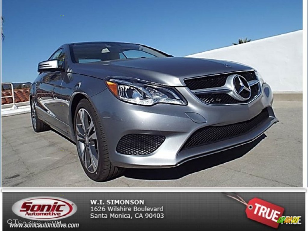 2014 E 350 Coupe - Paladium Silver Metallic / Silk Beige/Espresso Brown photo #1