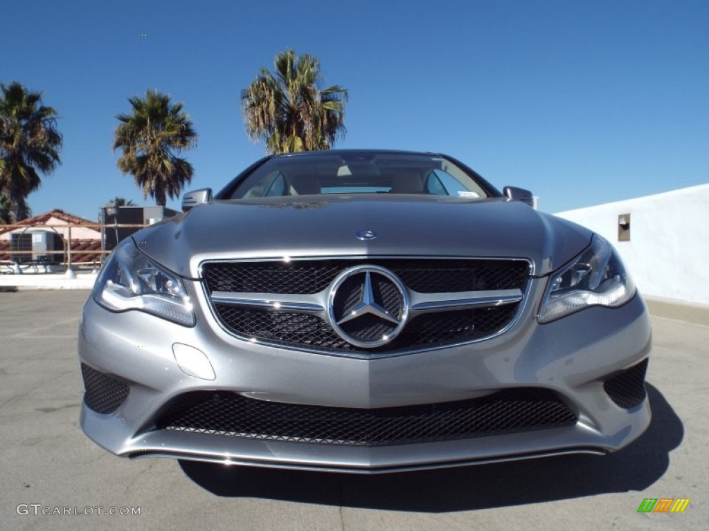 2014 E 350 Coupe - Paladium Silver Metallic / Silk Beige/Espresso Brown photo #2