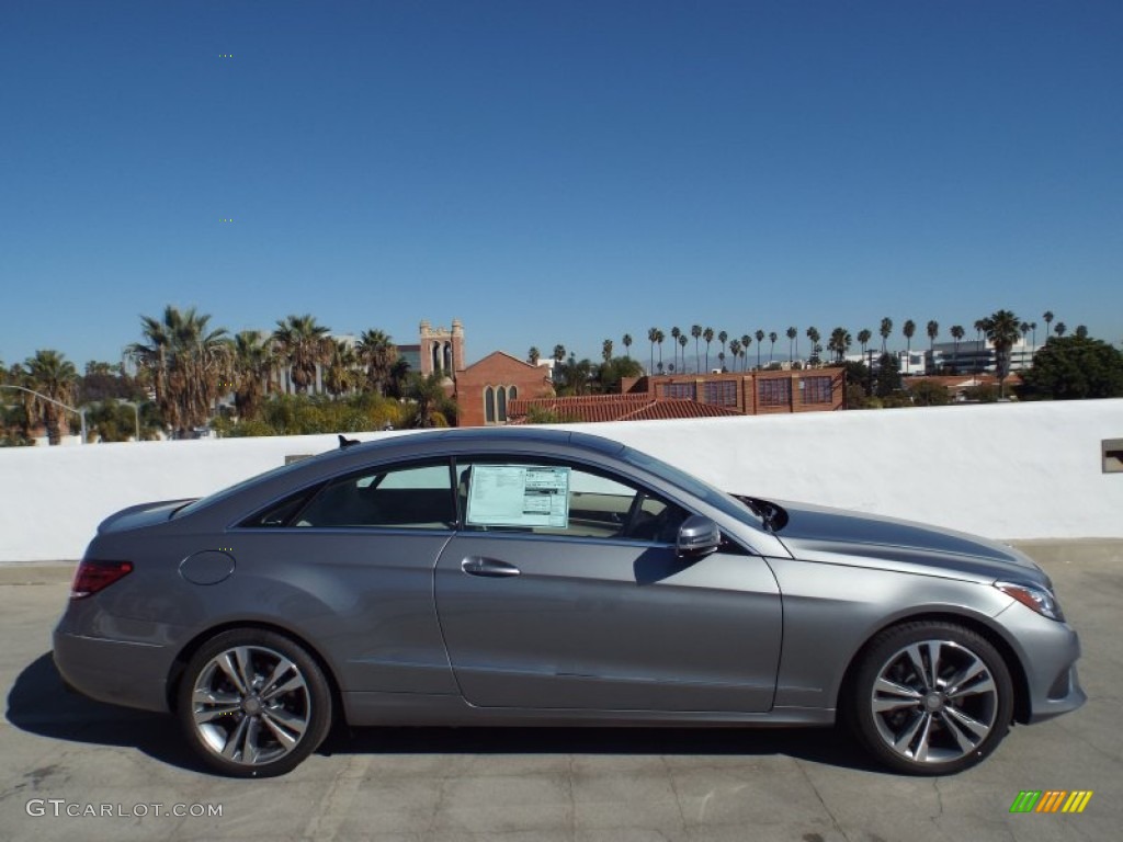 2014 E 350 Coupe - Paladium Silver Metallic / Silk Beige/Espresso Brown photo #3