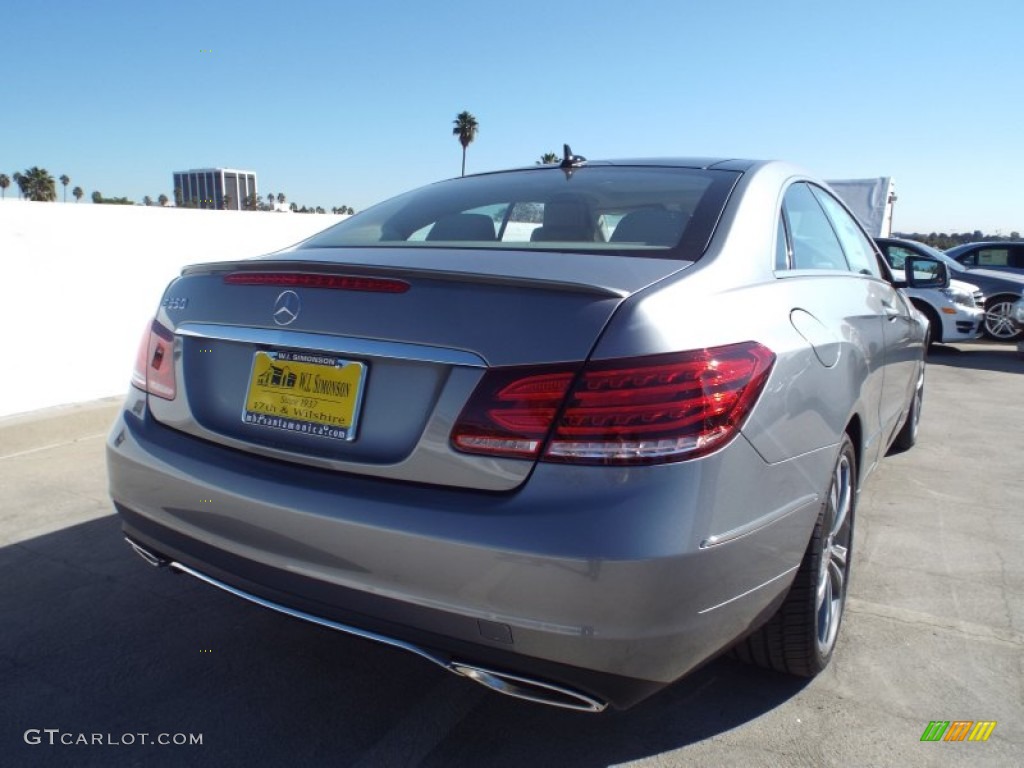 2014 E 350 Coupe - Paladium Silver Metallic / Silk Beige/Espresso Brown photo #4