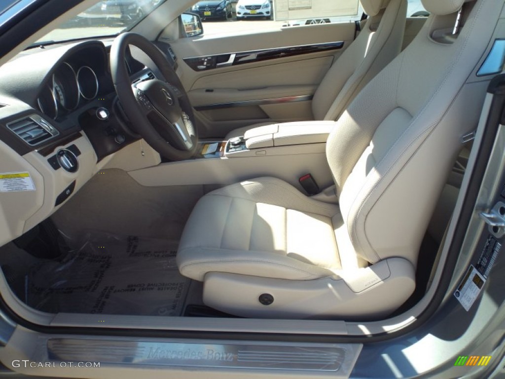 2014 E 350 Coupe - Paladium Silver Metallic / Silk Beige/Espresso Brown photo #7