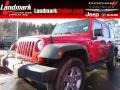 2012 Flame Red Jeep Wrangler Unlimited Sport 4x4  photo #1