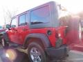2012 Flame Red Jeep Wrangler Unlimited Sport 4x4  photo #2