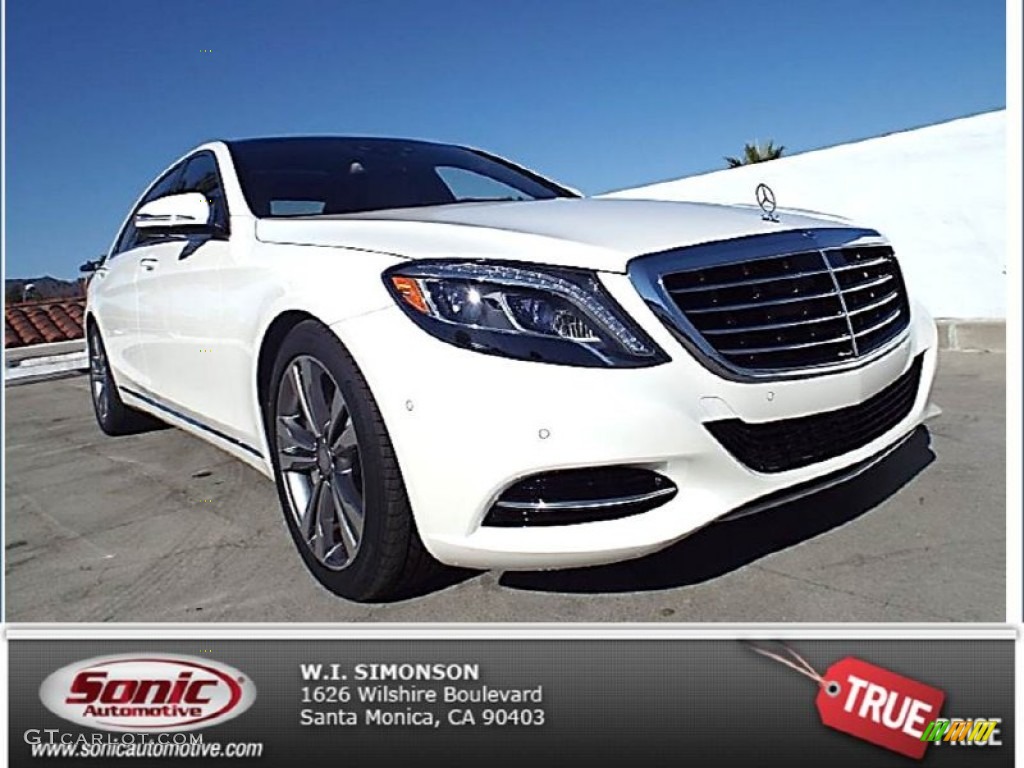 2014 S 550 Sedan - Diamond White Metallic / Black photo #1