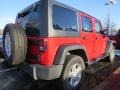 2012 Flame Red Jeep Wrangler Unlimited Sport 4x4  photo #3