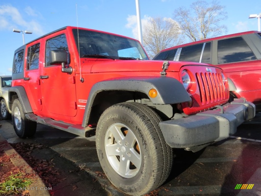 2012 Wrangler Unlimited Sport 4x4 - Flame Red / Black photo #4