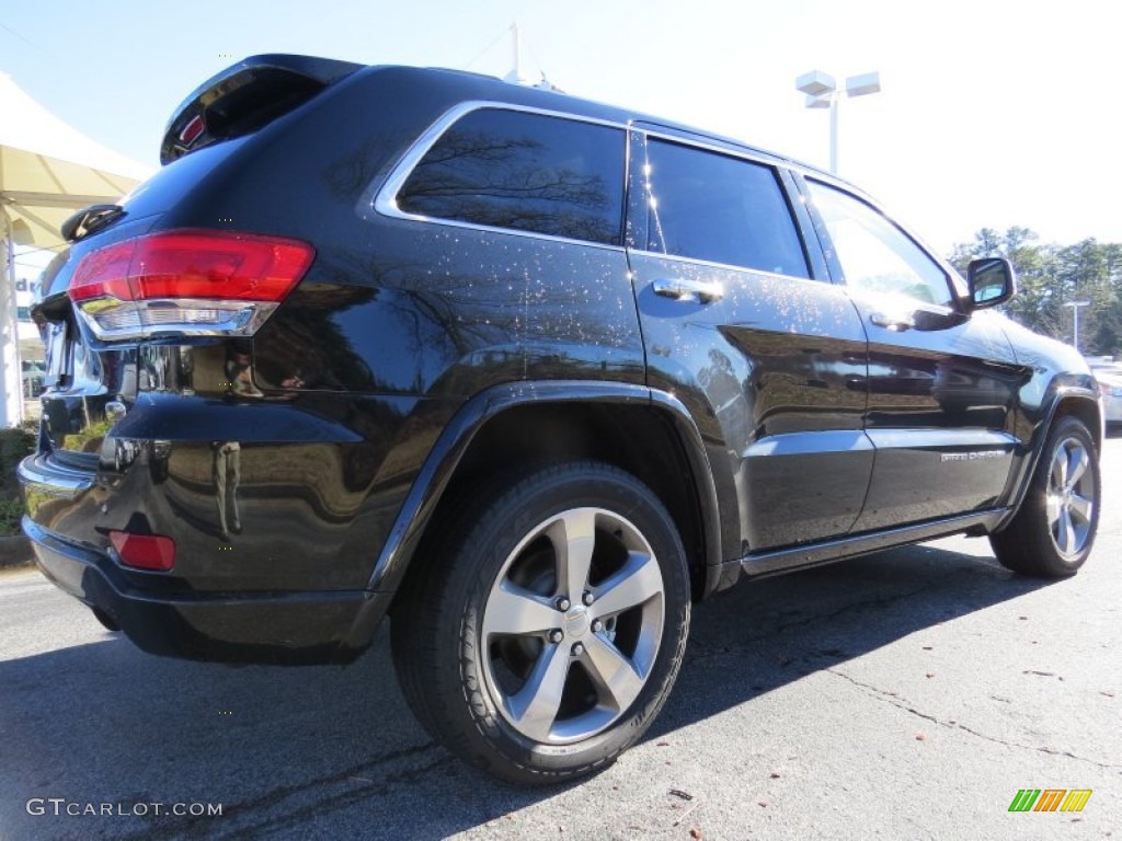 2014 Grand Cherokee Overland - Brilliant Black Crystal Pearl / Overland Nepal Jeep Brown Light Frost photo #3