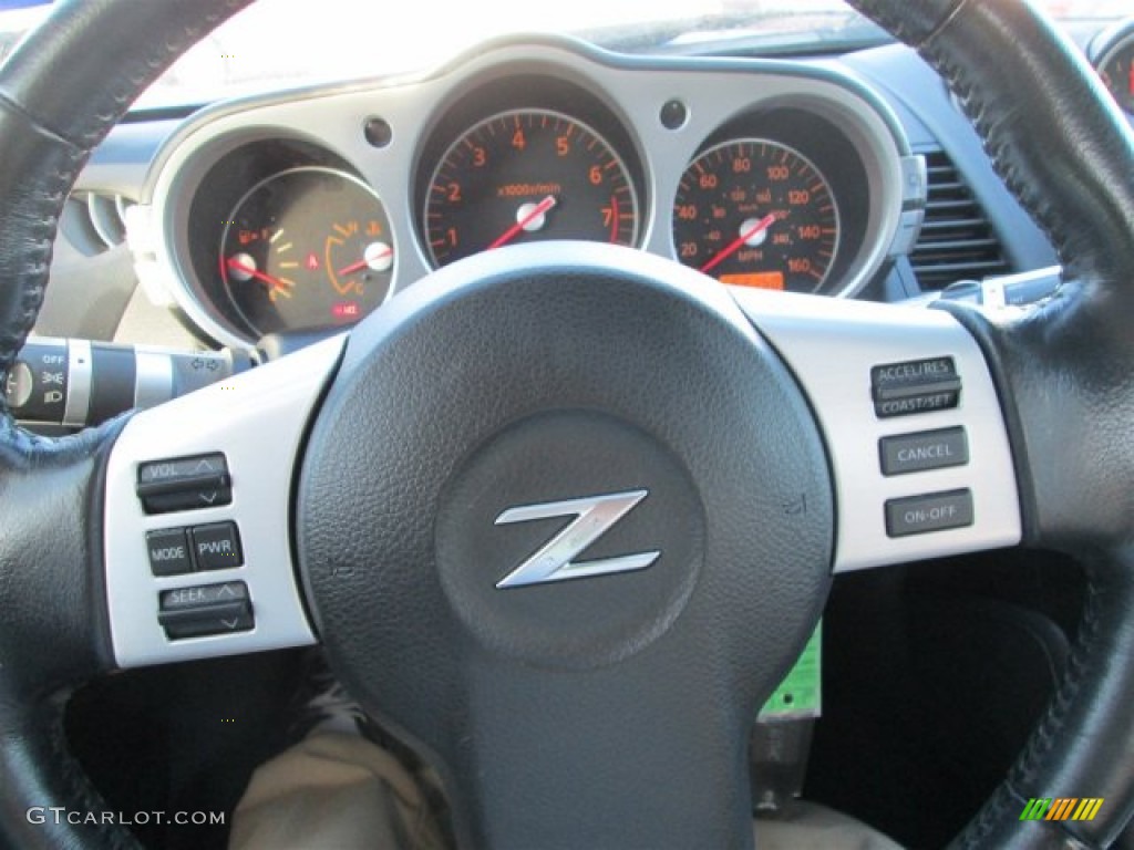 2006 350Z Enthusiast Coupe - Daytona Blue Metallic / Charcoal Leather photo #16