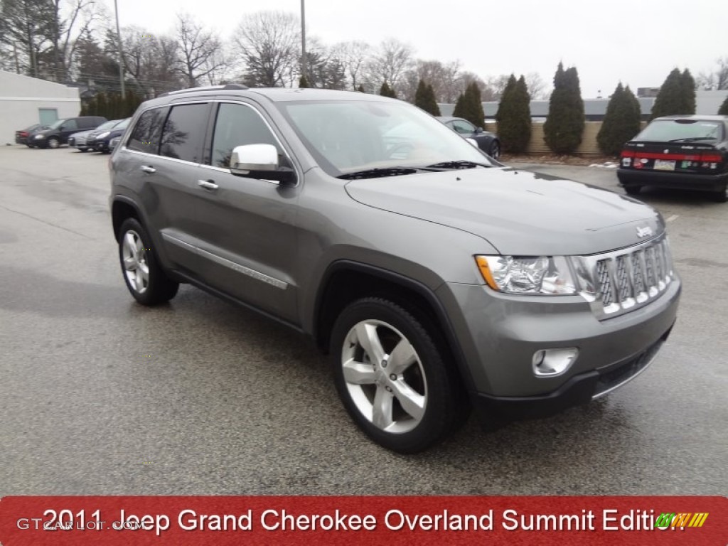 2011 Grand Cherokee Overland Summit 4x4 - Mineral Gray Metallic / New Saddle/Black photo #1