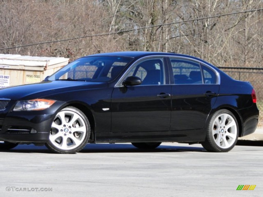 2007 3 Series 335i Sedan - Black Sapphire Metallic / Black photo #3