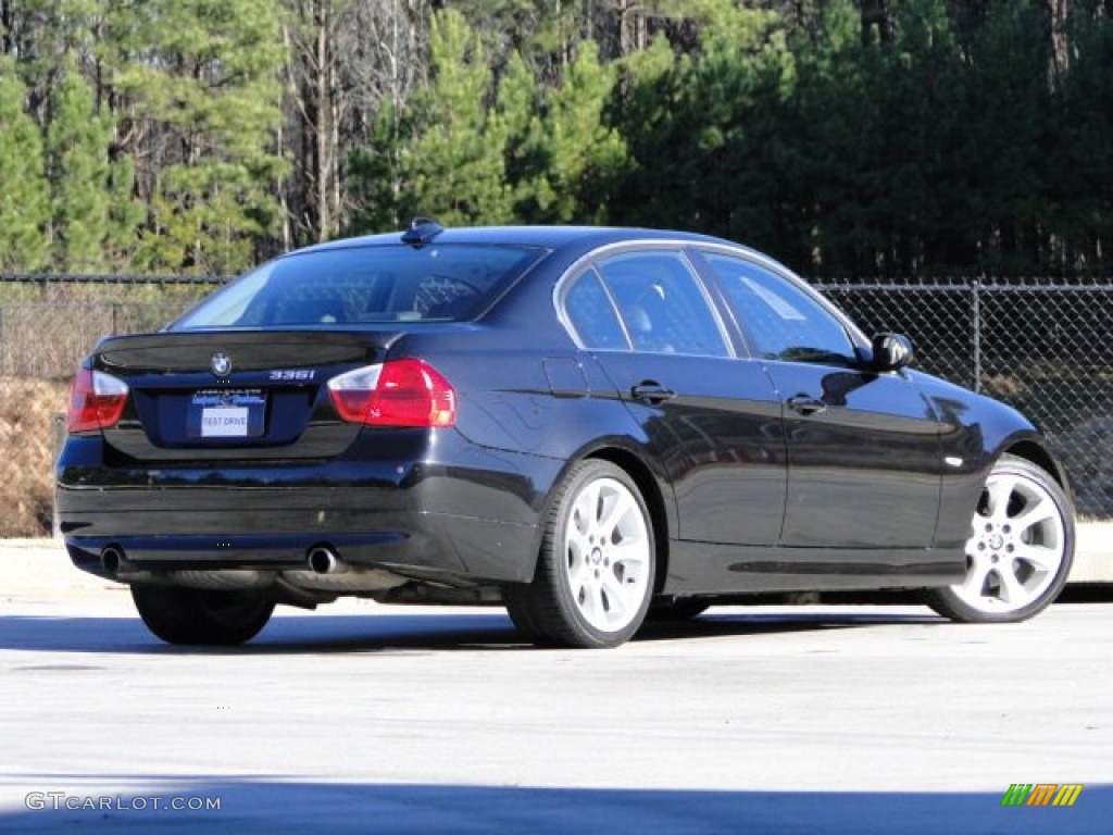 2007 3 Series 335i Sedan - Black Sapphire Metallic / Black photo #4