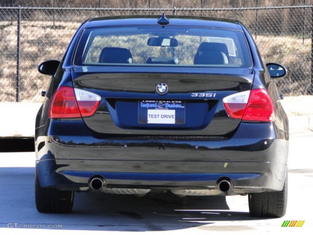 2007 3 Series 335i Sedan - Black Sapphire Metallic / Black photo #9