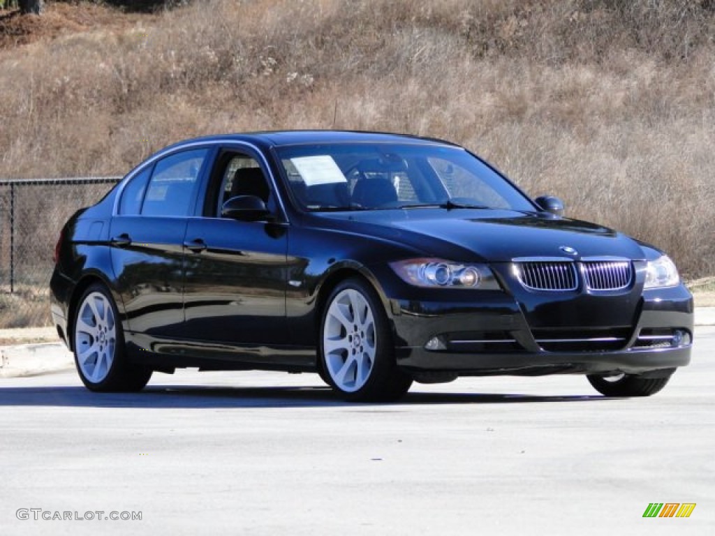 2007 3 Series 335i Sedan - Black Sapphire Metallic / Black photo #10