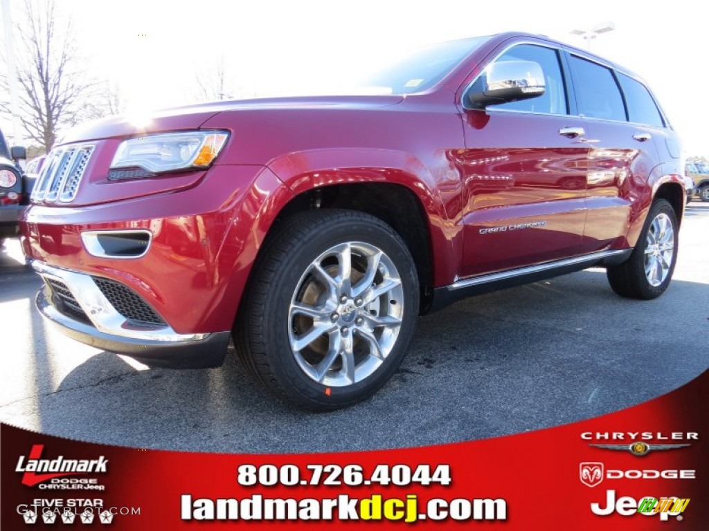 2014 Grand Cherokee Summit 4x4 - Deep Cherry Red Crystal Pearl / Summit Grand Canyon Jeep Brown Natura Leather photo #1
