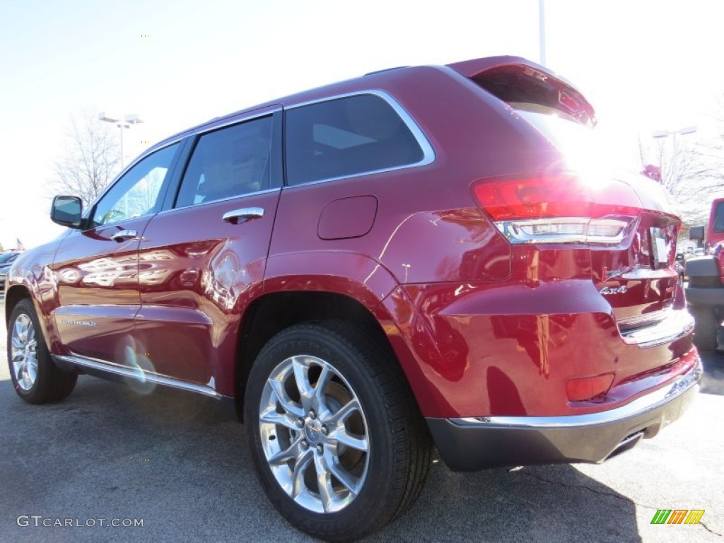 2014 Grand Cherokee Summit 4x4 - Deep Cherry Red Crystal Pearl / Summit Grand Canyon Jeep Brown Natura Leather photo #2
