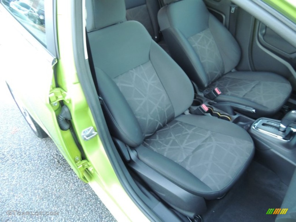 2011 Fiesta SES Hatchback - Lime Squeeze Metallic / Charcoal Black/Blue Cloth photo #8