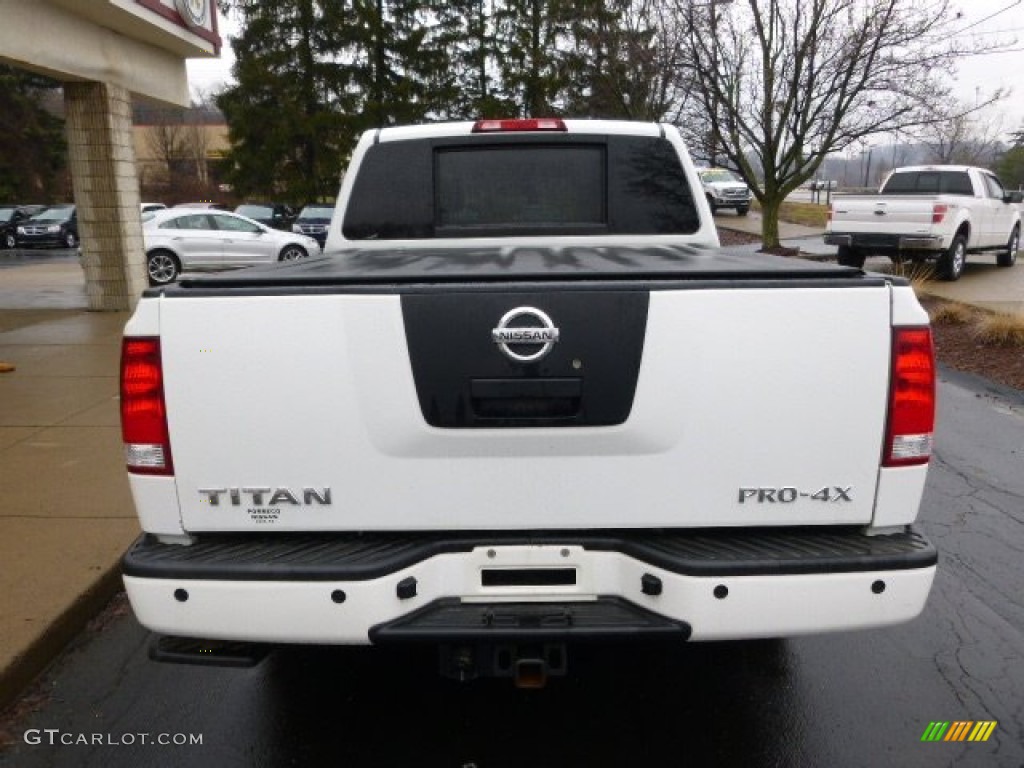 2010 Titan PRO-4X Crew Cab 4x4 - Blizzard White / Charcoal photo #7