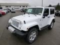 2014 Bright White Jeep Wrangler Sahara 4x4  photo #2