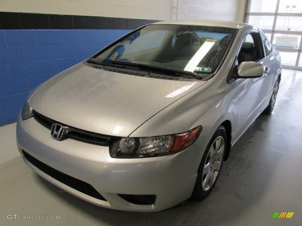 Alabaster Silver Metallic 2006 Honda Civic LX Coupe Exterior Photo #89684472