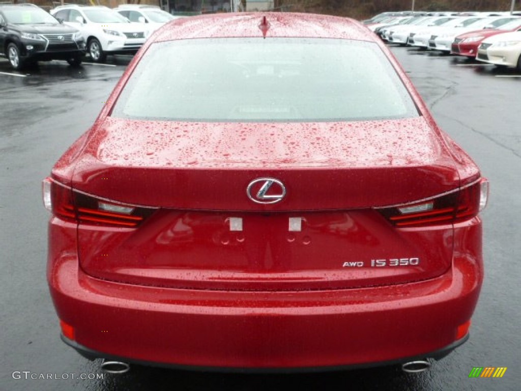2014 IS 350 F Sport AWD - Matador Red Mica / Black photo #3