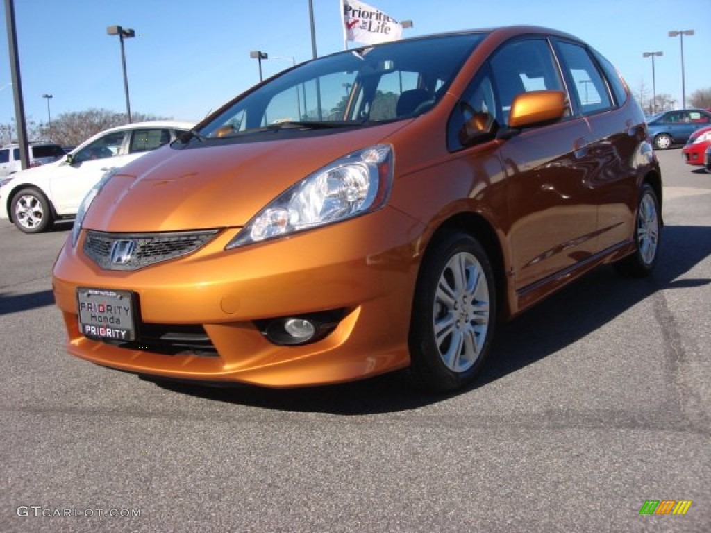 Orange Revolution Metallic Honda Fit