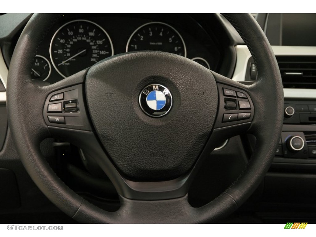 2013 BMW 3 Series 328i xDrive Sedan Black Steering Wheel Photo #89691918