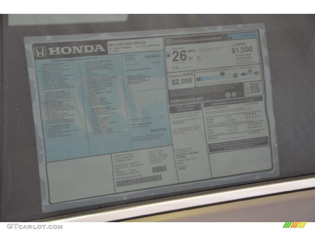 2014 Honda CR-V EX Window Sticker Photos