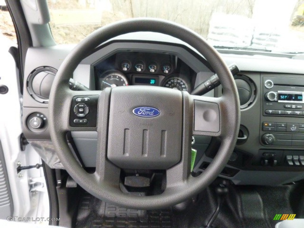 2014 Ford F350 Super Duty XL Crew Cab 4x4 Chassis Steel Steering Wheel Photo #89694621